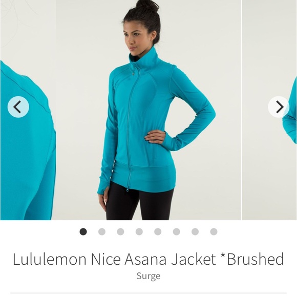 Lululemon Nice Asana Jacket *Brushed, Surge, Size 6, Good Used Condition - Picture 9 of 10